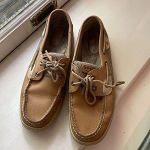 Sperry Boat Shoes Tan Leather